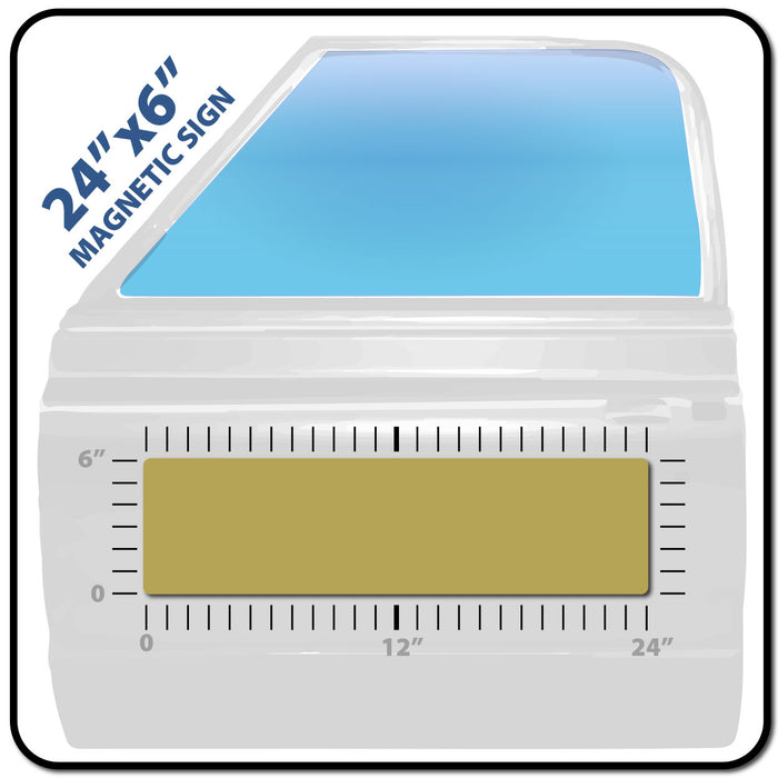 2 Line Custom Magnetic 24"x6" for USDOT Number and Company Name for Semis
