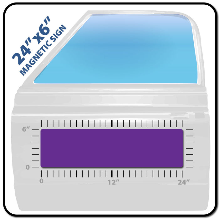 2 Line Custom Magnetic 24"x6" for USDOT Number and Company Name for Semis
