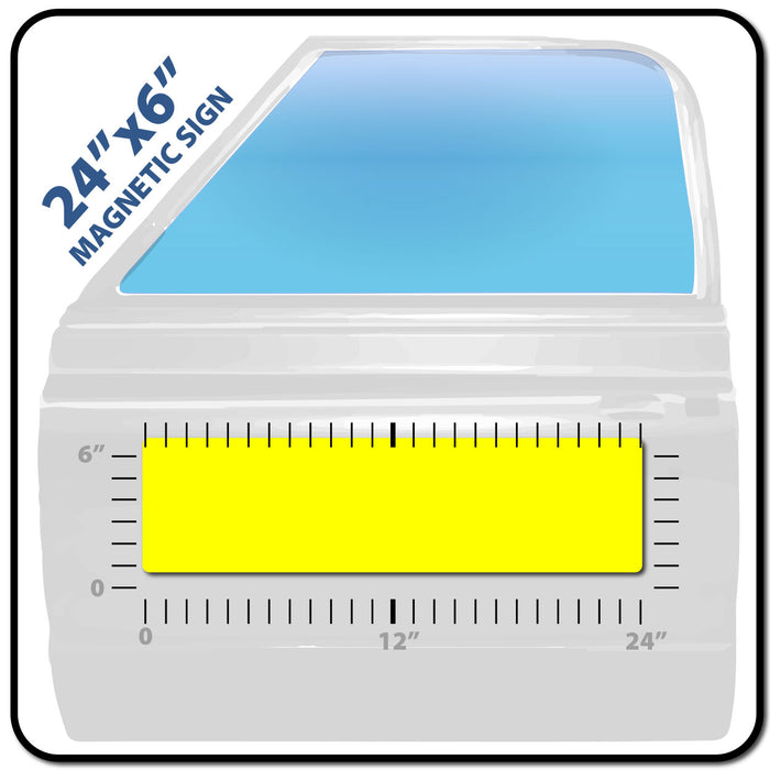 2 Line Custom Magnetic 24"x6" for USDOT Number and Company Name for Semis
