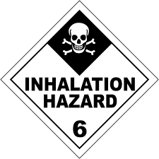 Class 6 Inhalation Hazard HAZMAT Warning Sticker Label