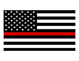 Thin Red Line Flag Decal | Firefighter Support Flag Sticker | Emergency Response