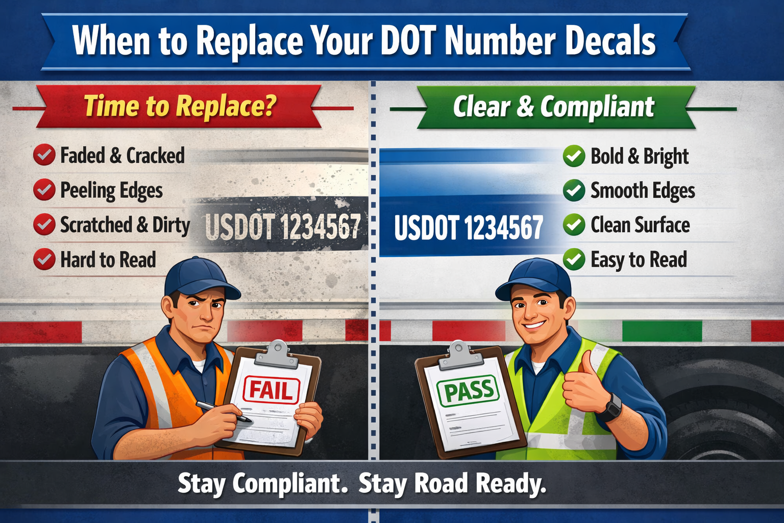 How Often Should You Replace Your DOT Decals? A Fleet Manager’s Guide