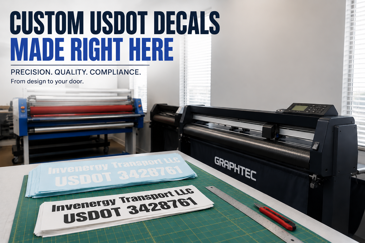 How Custom Cut USDOT Decals Are Made at DOTNumberStore