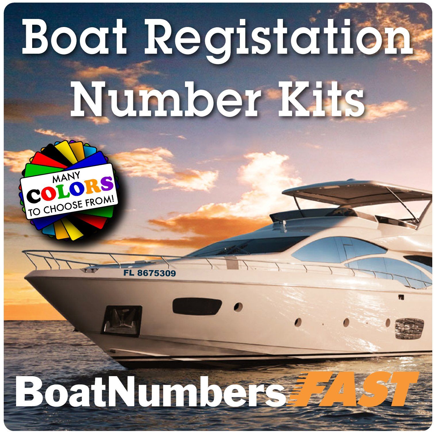 Boat Number Stickers | Recreational & Commercial Boat Name & Number Decals