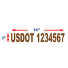USDOT Number Stickers for New York City Compliance - 3 Inches Tall (3"x18")