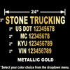 metallic gold USDOT number stickers for truck compliance