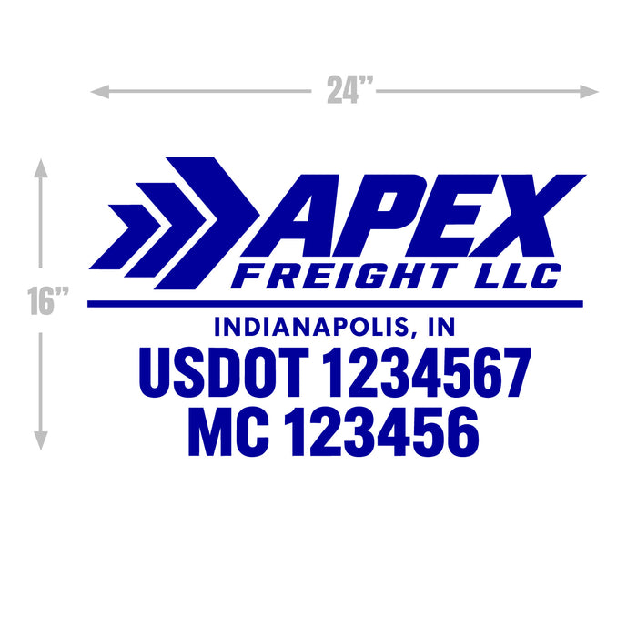 TripleShift TS01 Customizable Logo & USDOT Truck Decal | 24″ × 16″