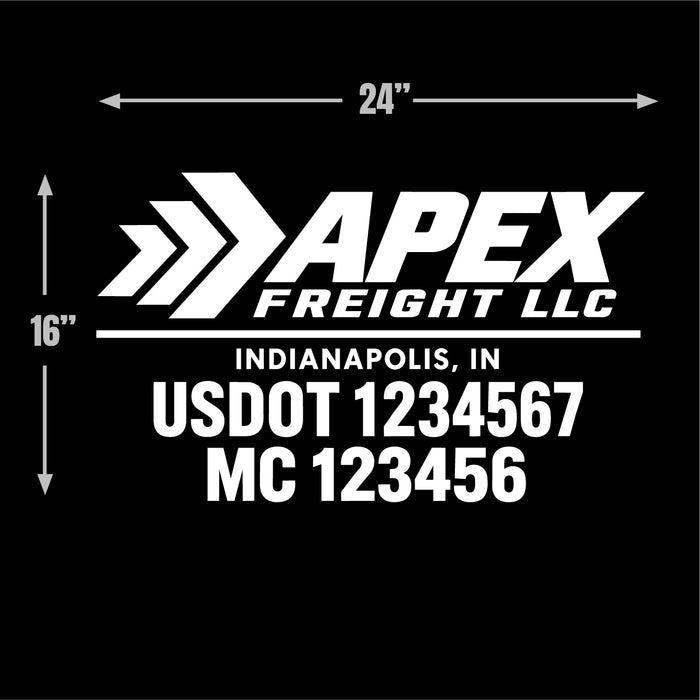 TripleShift TS01 Customizable Logo & USDOT Truck Decal | 24″ × 16″