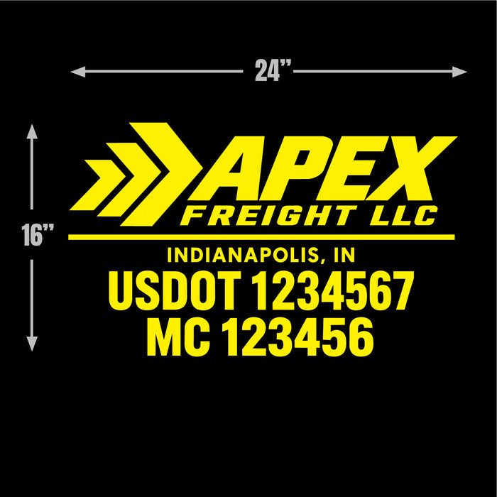 TripleShift TS01 Customizable Logo & USDOT Truck Decal | 24″ × 16″