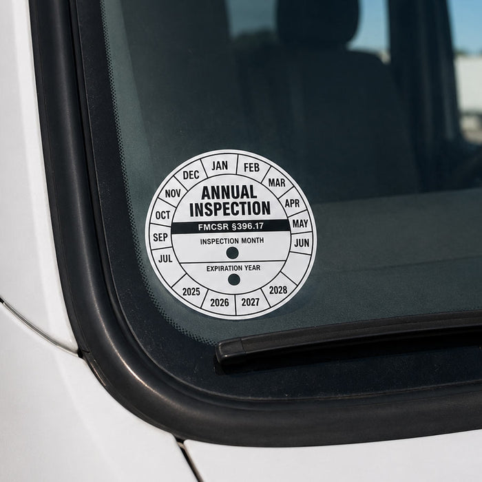 Annual Inspection Punch Decal – Month & Year FMCSR §396.17 Inspection Sticker