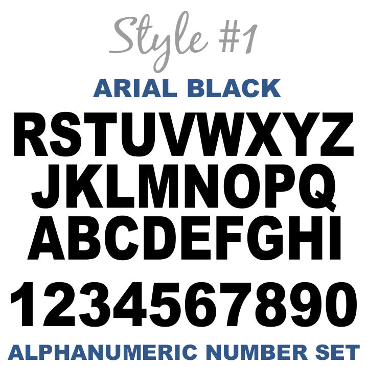 Adhesive Vinyl Letters  ARIAL BLACK Upper Case