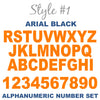 Alphanumeric Number and Letter Sets | 4 Inch Tall Vinyl Decal Stickers | A-Z | 1-10