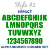 Alphanumeric Number and Letter Sets | 2 Inch Tall Vinyl Decal Stickers | A-Z | 1-10