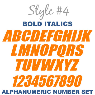 Alphanumeric Number and Letter Sets | 4 Inch Tall Vinyl Decal Stickers | A-Z | 1-10