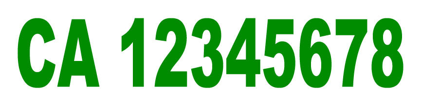 CA Number Decal - 24x3.5 (Large)