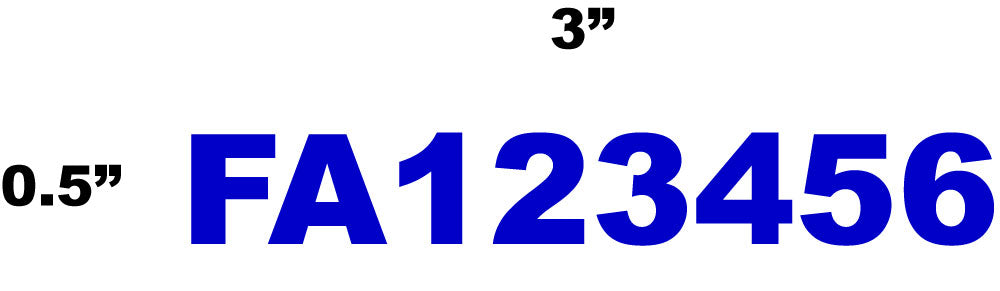 FAA Compliant UAV Drone Registration Number Stickers- 4 Pack