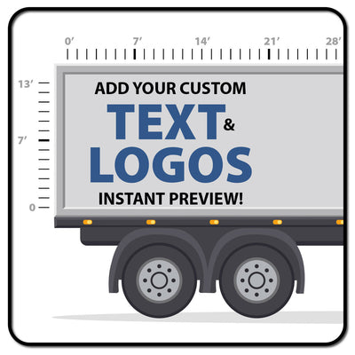 Semi Tractor Trailer Large Decals - Design Online with Instant Preview
