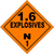 Class 1.6N Explosives HAZMAT Warning Sticker Label