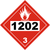 Flammable 1202 Red Hazmat Placard Decal or Magnetic Sign Placard