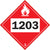 Flammable 1203 Red Hazmat Placard Decal or Magnetic Sign Placard
