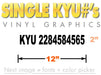 KYU number sticker for Kentucky Weight Tax