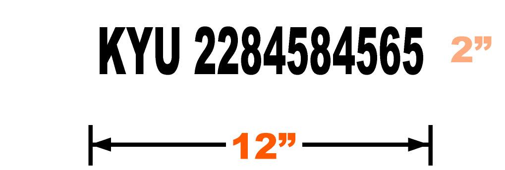 Kentucky Weight Distance Tax number sticker KYU number