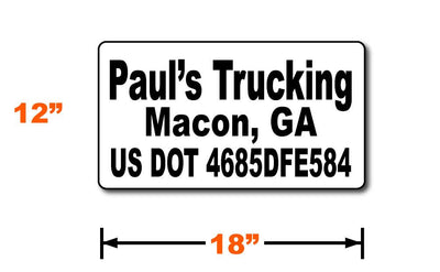 18x12 us dot magnet with lettering height