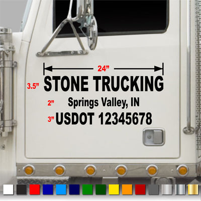 24"x12" USDOT Number Sticker