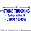 24"x12" USDOT Number Sticker
