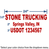 24"x12" USDOT Number Sticker