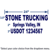 24"x12" USDOT Number Sticker