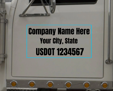 24x12"  Custom US DOT Sticker | Design and Order Online | Instant Preview