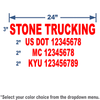 USDOT Number Combo Decal - 4 lines of Lettering | 24x14