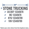 grey usdot number stickers with 5 lines of text