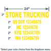 usdot number decals for trucks in yellow die cut lettering