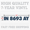 Dimensions of Large die-cut vinyl boat hull numbers measures 24 inches by 3 and a half inches
