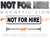 Not For Hire signs for transporting