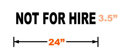 not for hire decals for personal hauling vehicles