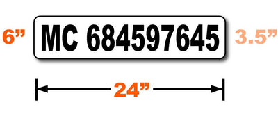 DOT compliant MC number magnetic sign