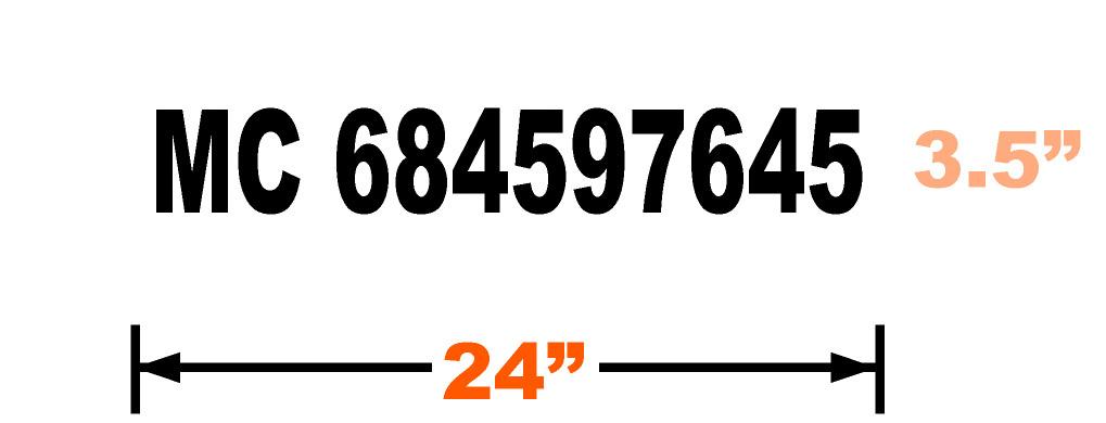 Sheets of Decals Stickers - USDOT ID Numbers Great for Boat Truck Tractor  Trailer Construction Equipment or Mailbox 2 of Each Number per Sheet -  Black