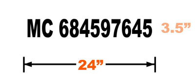 Motor Carrier number sticker for vehicles