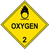 Class 2.2 Oxygen Hazmat Placard Decal or Magnetic Sign Placard