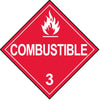 Class 3 Combustible Liquid Hazmat Placard Decal or Magnetic Sign Placard