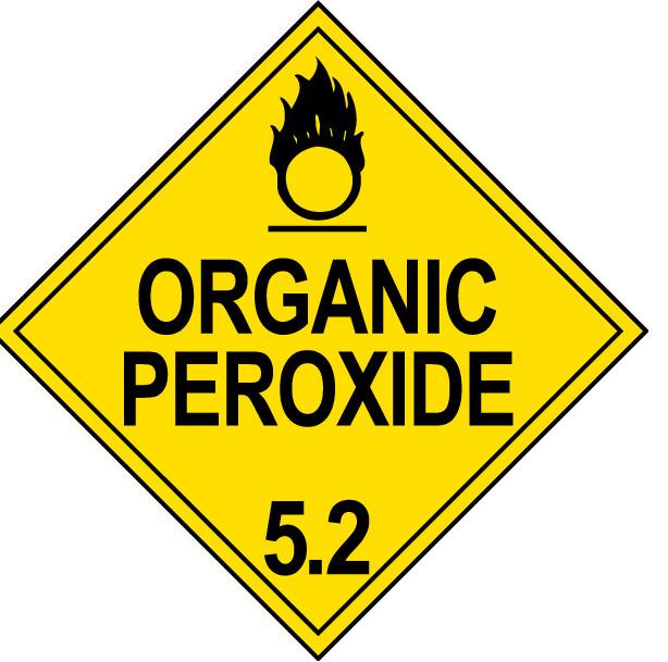 Class 5.2 Organic Peroxide Hazmat Placard Decal or Magnetic Sign Placard