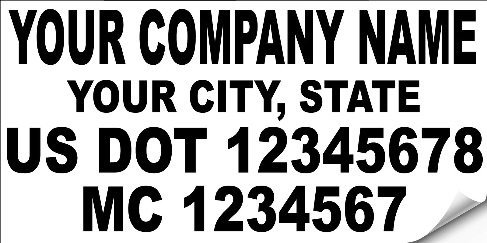 US DOT & MC Number Registration Decal Sticker – USDOT NUMBER STICKERS