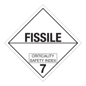 Class 7 Fissle HAZMAT Warning Sticker Label