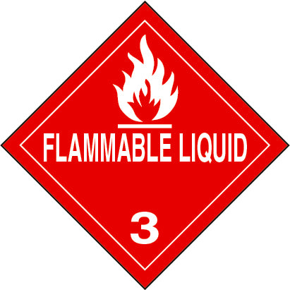 Hamcat Sticker Class 3 Flammable Liquid HAZMAT Warning Sticker Label