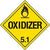 Class 5.1 Oxidizer HAZMAT Warning Sticker Label