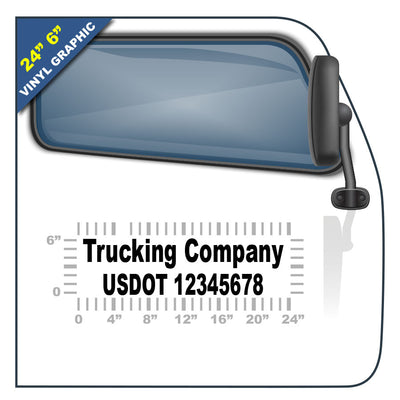 24x6" Custom US DOT Sticker for Semis and Trucks - 2 Lines of Text | Design and Order Online