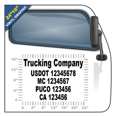 24x16" Custom US DOT Sticker | Design and Order Online | Instant Preview